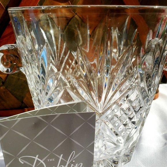 Shannon by Godinger DUBLIN Collection Lead Free Cut Crystal Ice Bucket 6 3/4" - Picture 6 of 10